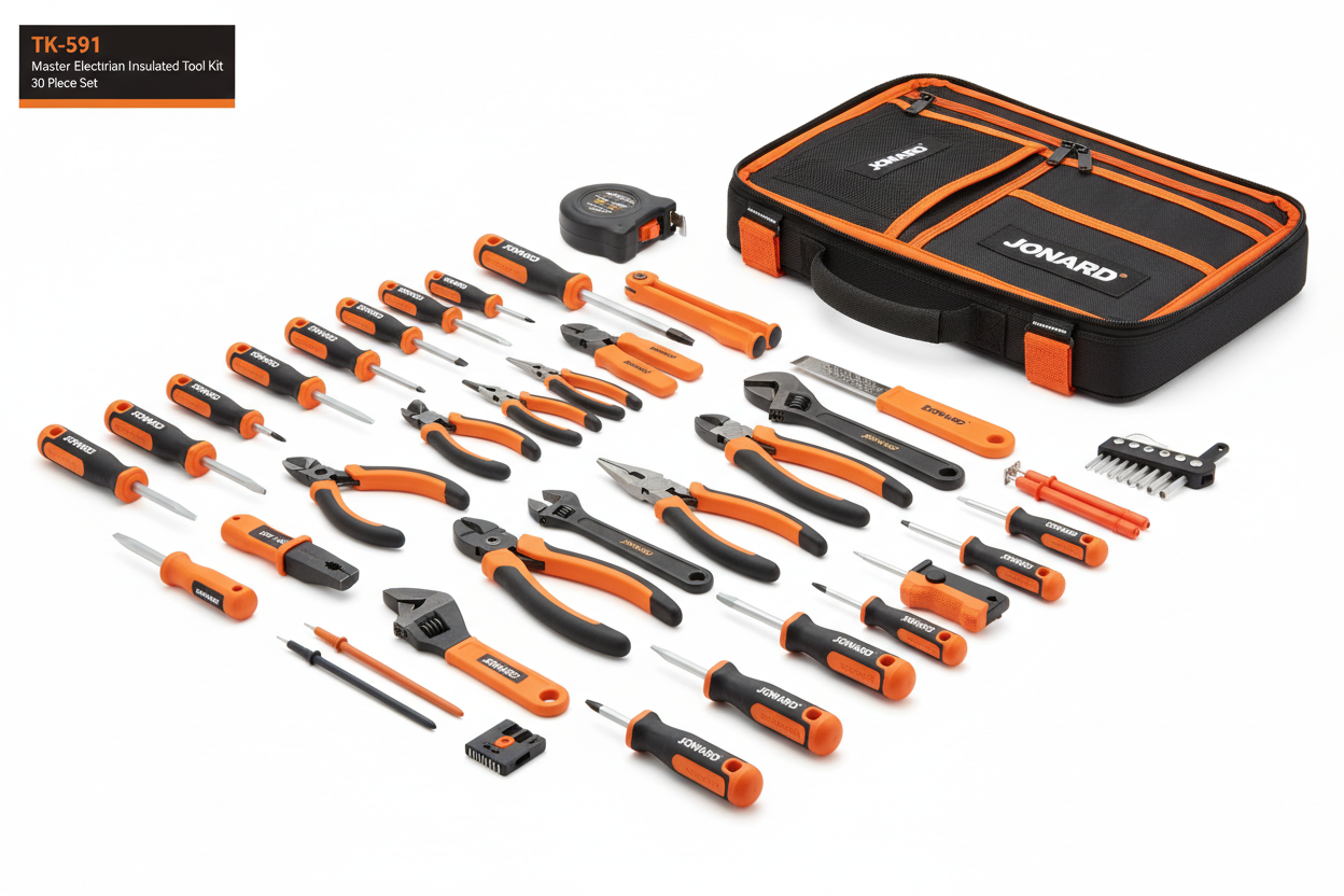 Jonard TK-591 Master Electrician Insulated Tool Kit 30 Piece