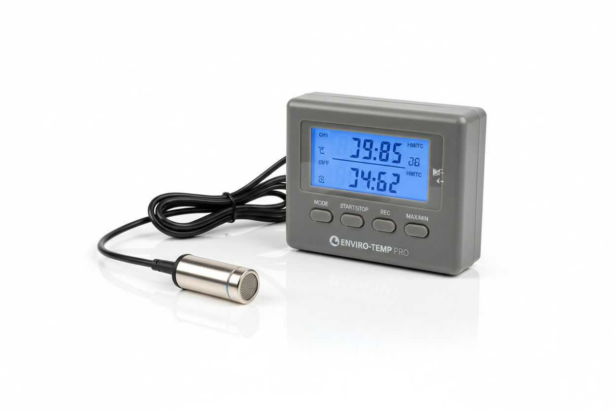 2-Channel Temperature and Humidity Datalogger with External Sensor